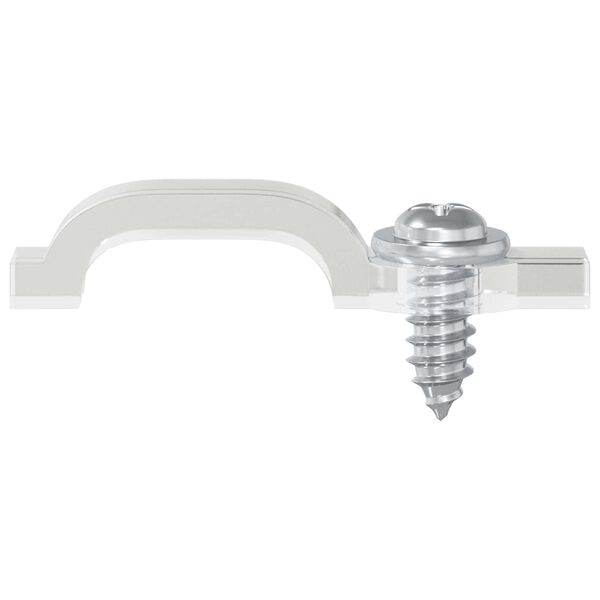 vidaXL LED Strip Clips 2 pcs Transparent 23,8 x 7,3 x 4,3 mm