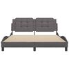 vidaXL Bed Frame without Mattress "Zadar" Grey 160x200 cm Faux Leather
