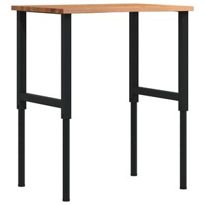 vidaXL Arbetsb&auml;nk ljusbrun 80x60x(71,5-98) cm massiv ek