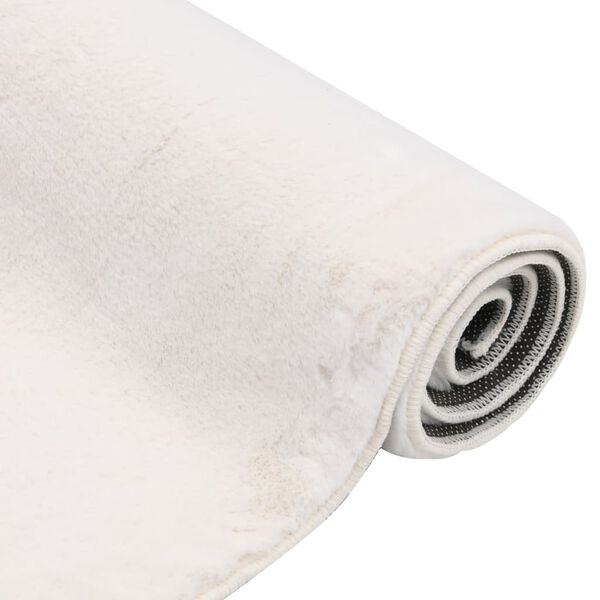 vidaXL Matta konstp&auml;ls 180x270 cm gr&auml;ddvit