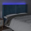 vidaXL S&auml;nggavel LED bl&aring; 163x16x118/128 cm sammet