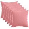 vidaXL Kudd&ouml;verdrag 6 st HEERLEN Rosa 30 x 30 cm Tyg
