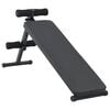 vidaXL Sit Up-b&auml;nk Svart 124 x 33,5 x 55 cm Pulverlackerat st&aring;l