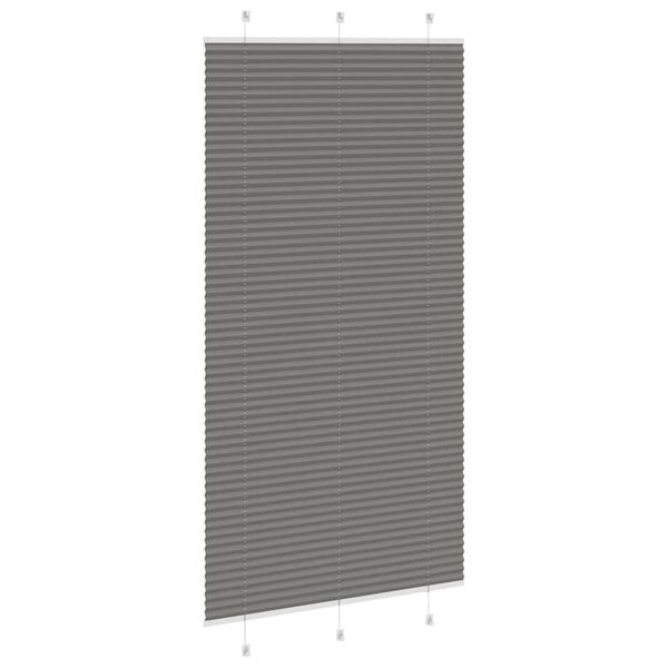 vidaXL Plisserad persienn antracit 110x200 cm tyg bredd 109,4 cm