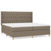 vidaXL Rams&auml;ng med madrass taupe 200x200 cm tyg