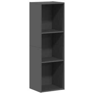 vidaXL Bokhylla/tv-b&auml;nk gr&aring; h&ouml;gglans 36x30x114 cm konstruerat tr&auml;