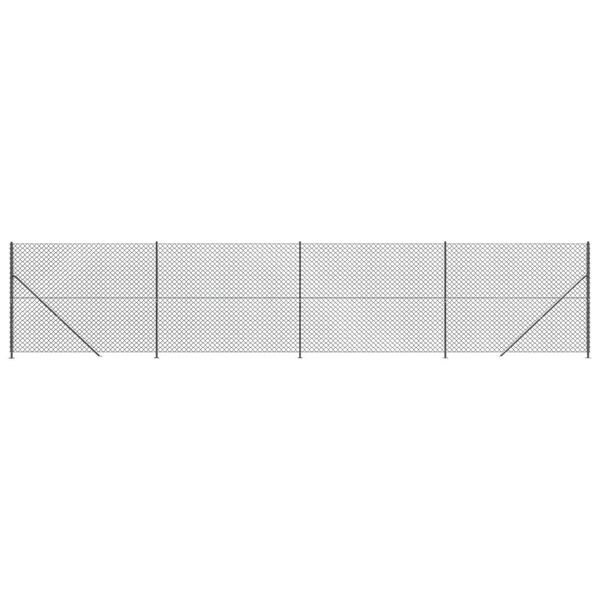vidaXL Gunnebostängsel med stolpsko antracit 1,6x10 m