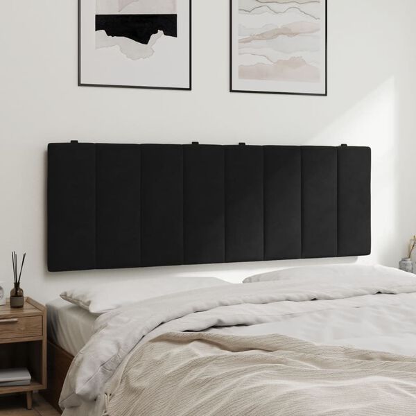 vidaXL Headboard Cushion "Hanko" Black 120 cm Velvet