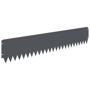 vidaXL Kant f&ouml;r gr&auml;smatta 20 pcs 103 x 20 cm St&aring;l Antracit