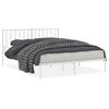 vidaXL S&auml;ngram med huvudgavel metall vit 160x200 cm
