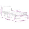 vidaXL Bed with Mattress "Dover" Cream 80x200 cm Fabric