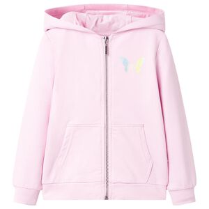 Barnhoodie ljusrosa 116