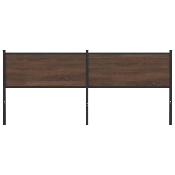 vidaXL Ers&auml;ttningsgavel brun ek 200 cm konstruerat tr&auml; och st&aring;l