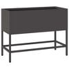 vidaXL H&ouml;jdtr&auml;dg&aring;rdsplanterare Svart 60 x 26 x 45 cm St&aring;l