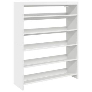vidaXL Skohylla vit 80x25x100 cm konstruerat tr&auml;