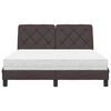 vidaXL Bed with Mattress Dark Brown 140x190 cm Fabric