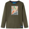 T-shirt med l&aring;nga &auml;rmar f&ouml;r barn khaki 104