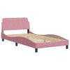 vidaXL Bed Frame without Mattress "Hanko" Pink 100x200 cm Velvet