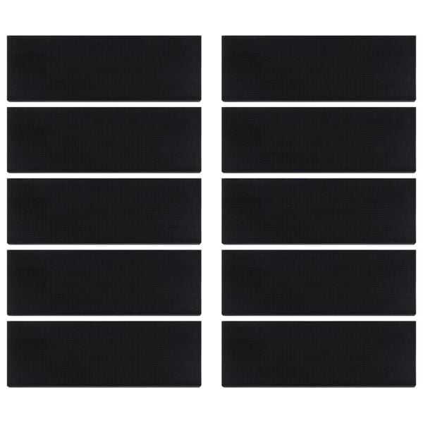 vidaXL Trappstegsmattor 10 st 25x75 cm gummi