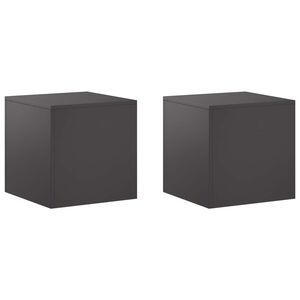 vidaXL V&auml;xtst&auml;ll 2 pcs Svart 40 x 40 x 40 cm St&aring;l