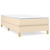 vidaXL Boxspring-s&auml;ngram cremef&auml;rgad 80x200 cm tyg