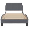 vidaXL Bed Frame "Dover" Dark Grey 90x200 cm Velvet