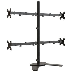 vidaXL Sk&auml;rmf&auml;ste f&ouml;r 4 sk&auml;rmar svart st&aring;l VESA 75/100 mm