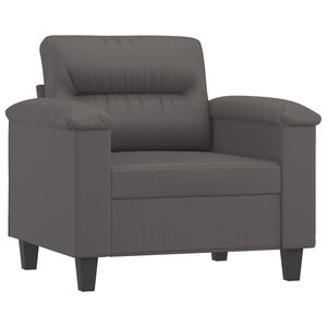 vidaXL F&aring;t&ouml;lj Gr&aring; 60 cm konstl&auml;der