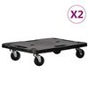 vidaXL Transportvagnar 2 st svart 58x38x12 cm polypropen