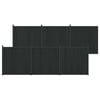 vidaXL St&auml;ngselpanel 6 st 1055 x 186,5 cm WPC och aluminium Svart