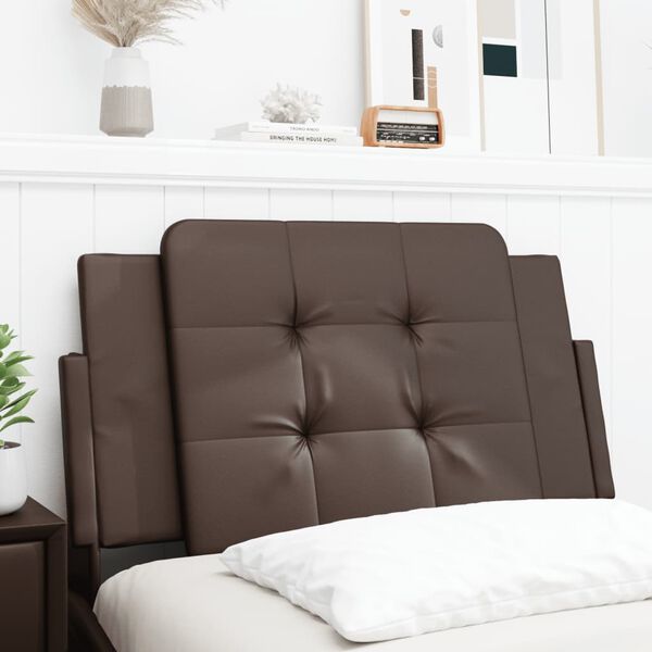 vidaXL Headboard Cushion "Zadar" Brown 90 cm Faux Leather