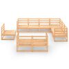 vidaXL Loungegrupp 9 delar massiv furu