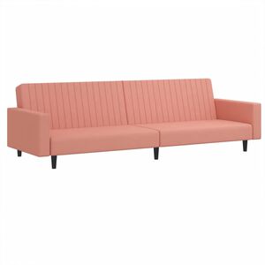 vidaXL B&auml;ddsoffa 2-sits rosa sammet