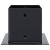 vidaXL Stolpbaser fyrkant 4 st antracit 141x141 mm pulverlackerat st&aring;l