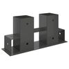 vidaXL Vedstaplingshj&auml;lp 12 st Antracit 34 x 10 x 15 cm St&aring;l