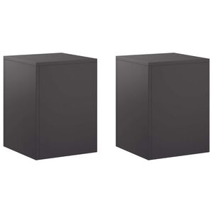 vidaXL V&auml;xtst&auml;ll 2 pcs Svart 30 x 30 x 40 cm St&aring;l