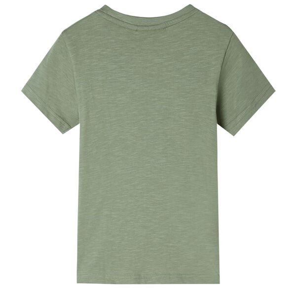 T-shirt med korta &auml;rmar f&ouml;r barn ljus khaki 116