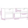 vidaXL Väggmonterad tv-bänk LEDs vit 130x31x45 cm