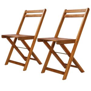 vidaXL Caf&eacute;stolar 2 st massivt akaciatr&auml;