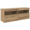 vidaXL TV V&auml;gghylla 100 x 30 x 40 cm Artisan Ek Konstruerat tr&auml;