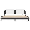 vidaXL Bed Frame with LED without Mattress "Zadar" Black and White 200x200 cm