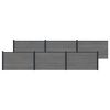 vidaXL St&auml;ngselpanel 6 pcs WPC och aluminium Gr&aring;