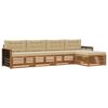 vidaXL Utomhussoffset med kudde 5 pcs Naturlig och Beige