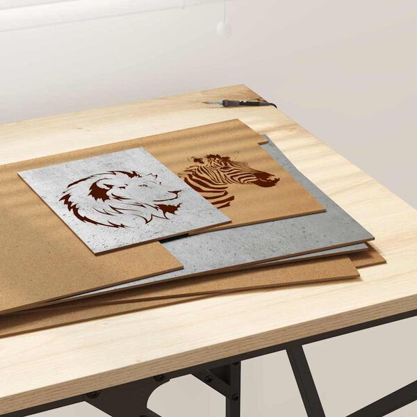 vidaXL Dekorpaneler 50 pcs Betonggrå 30 x 42 x 0.27 cm Konstruerat trä