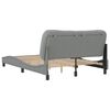 vidaXL Bed Frame without Mattress "Hvar" Light Grey 120x200 cm Fabric