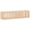 vidaXL Odlingslåda med staket-design 200x50x50 cm massiv furu