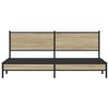 vidaXL S&auml;ngram utan madrass metall sonoma-ek 200x200 cm
