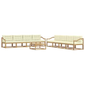 vidaXL Utomhussoffset 9 pcs Vit och gr&auml;dde 79 x 79 x 37 cm Polyester