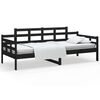 vidaXL Dagb&auml;dd svart 80x200 cm massiv furu