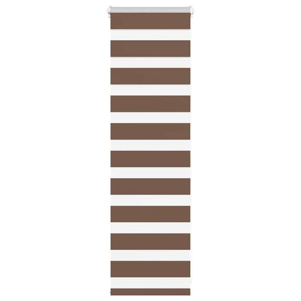 vidaXL Rullgardin zebra brun 40x100 cm tyg bredd 35,9 cm polyester